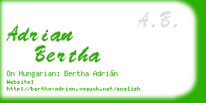 adrian bertha business card